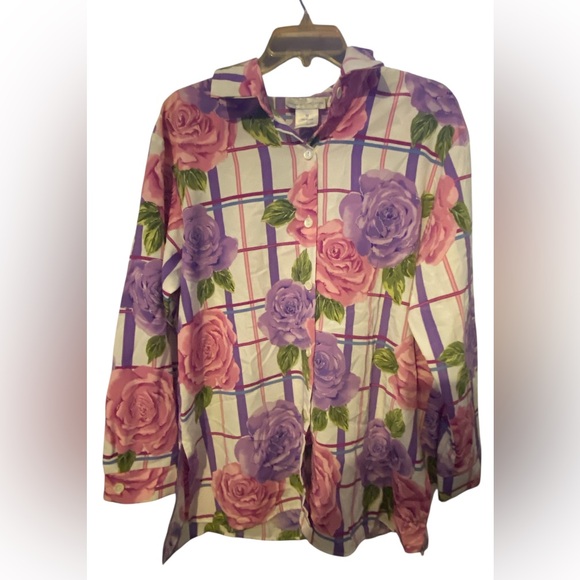 Susan Graver Tops - Susan Graver Size M Like New Flower Blouse